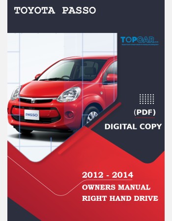 toyota passo 2011 2012 2013 owners manual in english